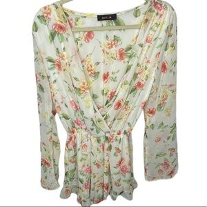 Kaitlyn Floral Shorts Romper‎
